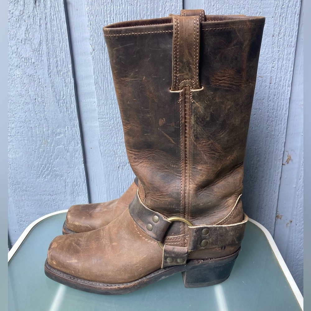 Frye 12R Leather Harness Boots